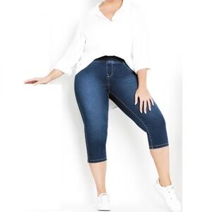 Avenue Butter Denim Pull-on Crop Jean